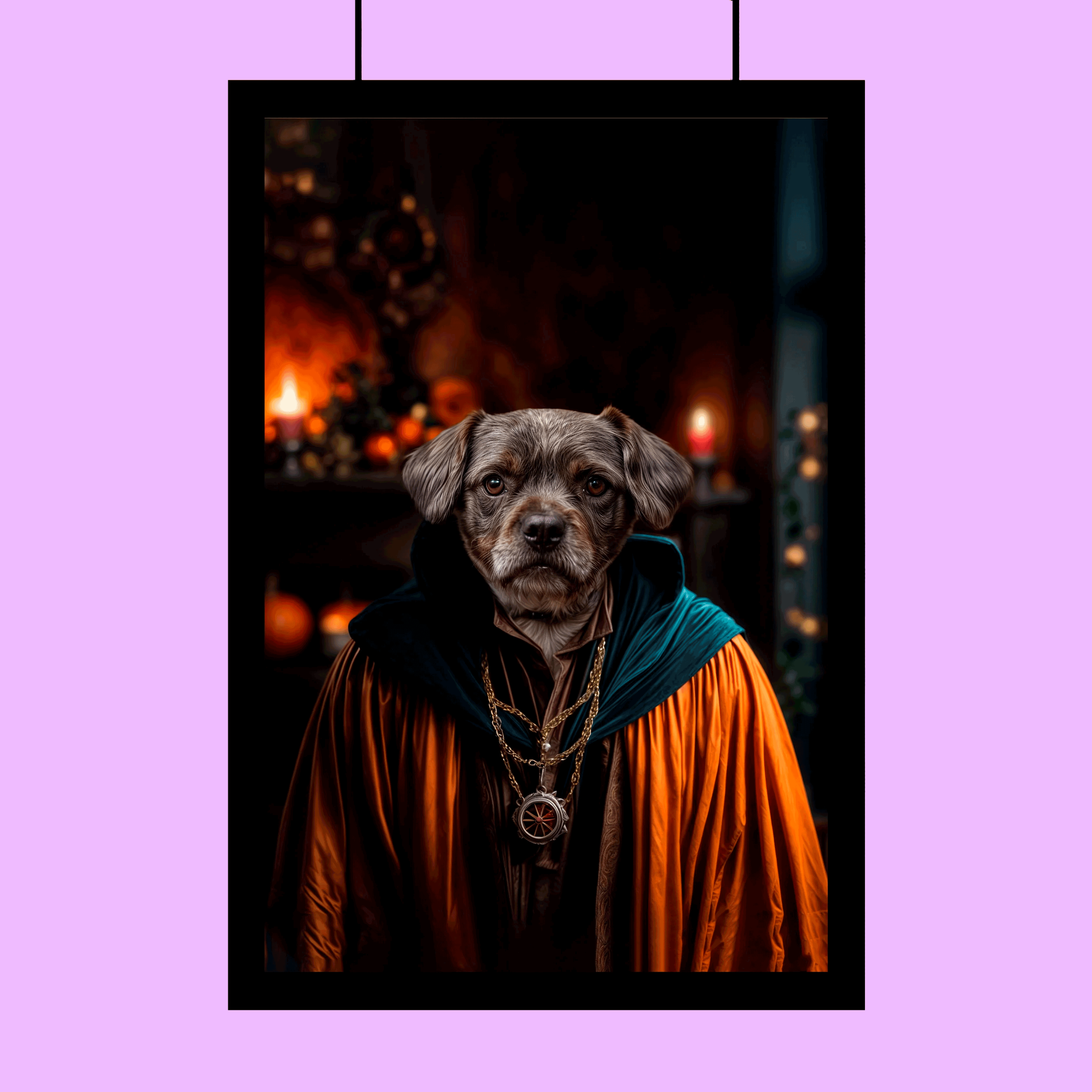 Predictor Pet Halloween Portrait - Custom Pet Portrait